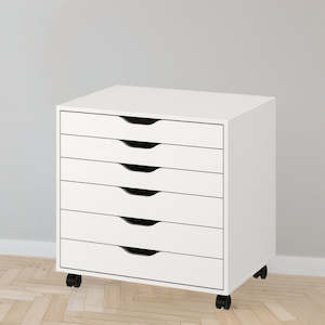 IKEA ALEX Drawer on castors, white, 67x66 cm