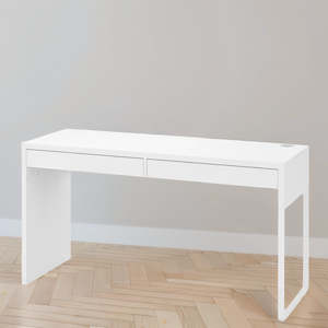 Furniture: IKEA MICKE Desk, white, 142x50 cm