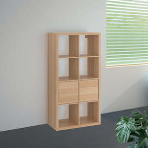 Furniture: IKEA KALLAX Shelving with 2 doors, 4x2, oak effect, 4x2, 77x147 cm