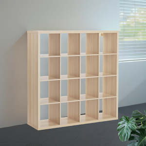 IKEA KALLAX Shelving unit 4x4, oak effect, 147x147 cm