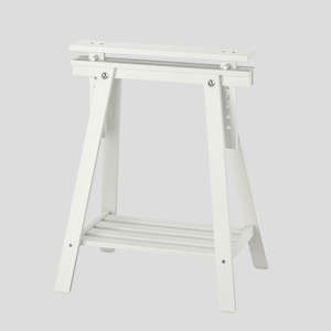 Furniture: IKEA MITTBACK Trestle, white, 58x70/93 cm