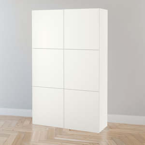 IKEA BESTA Cabinet with 6 doors, white, 120x42x193 cm