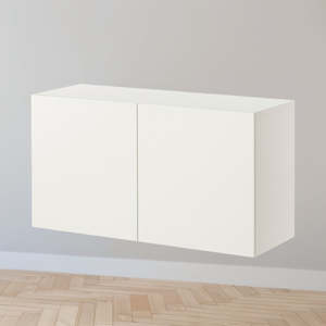 IKEA BESTA Wall-mounted cabinet with 2 doors, white, 120x42x64 cm