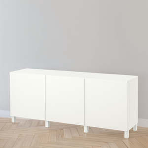 IKEA BESTA Sideboard with 3 doors, white, 180x42x74 cm