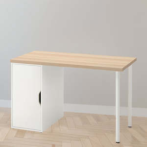 IKEA LAGKAPTEN / ALEX Desk, 120x60 cm, oak/white storage