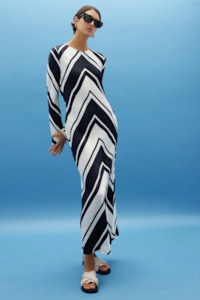 Clothing: Georgia Dress - Chevron