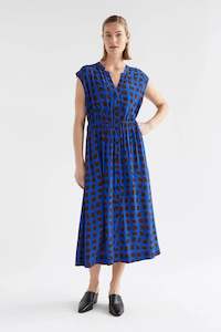 Elk Borgg Shirt Dress - Blue Wave Print