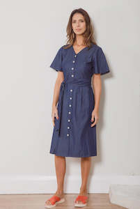 Dalston Evelyn Dress - Indigo Chambray