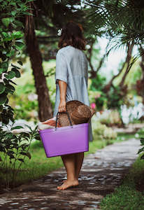 Gift: Hinza Green Plastic (Sugar Cane) Bag Large - Lilac