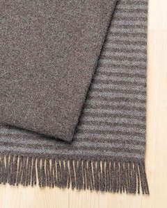 Weave Catlins Throw - Charcoal/Brown