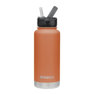 Pargo 950ml Insulated Sports Bottle with Sipper Lid - Outback Red