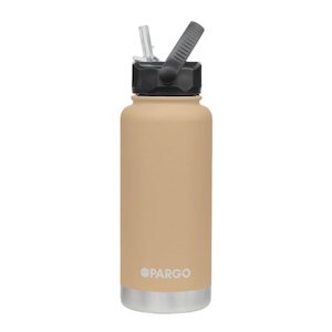 Pargo 950ml Insulated Sports Bottle with Sipper Lid  - Desert Sand