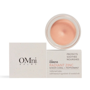 Omni Radiant Zinc Balm - Sheer Coral with COQ10