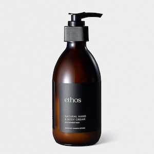 Gift: Ethos Natural Hand & Body Cream 250ml - Bergamot, Ginger & Vetiver