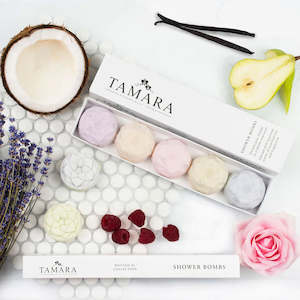 Tamara Shower Bombs Box of 5 - Botanical Collection