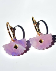 Hagen & Co Fantail Earrings - Lavender