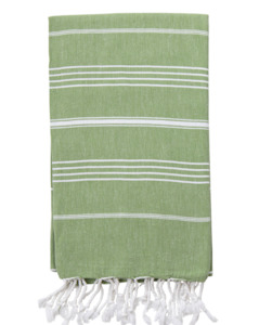 Izzy and Jean Classic Turkish Towel - Olive