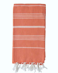 Izzy and Jean Classic Turkish Towel - Coral