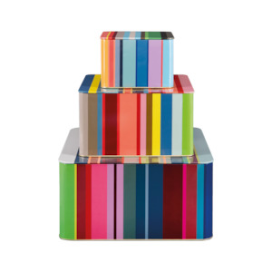 Remember Tin Boxes Set of 3 - Striped