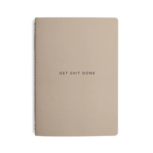 Get Shit Done Minimal Notebook A6 - Sand