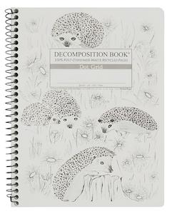 Decomposition Large Spiral Dot Grid Notebook - Hedgehogs