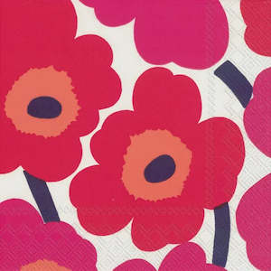 Marimekko Napkins - Unikko Red