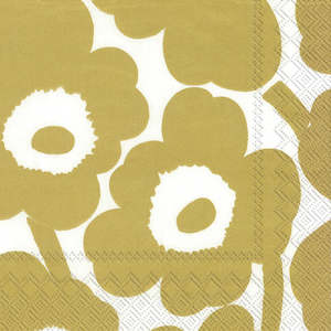 Gift: Marimekko Napkins - Unikko White Gold