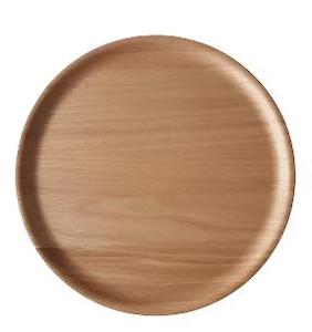 Gift: Atiya Round Wooden Tray - 45cm/Oak