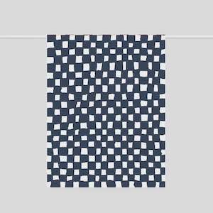 Lettuce Tea Towel - Hand Drawn Checkers