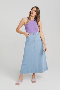 Gift: Thing Thing Bettie Skirt - Stone Wash Denim