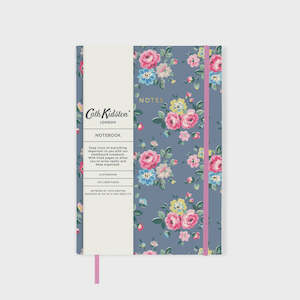 Cath Kidston A5 Cloth Notebook - Grey Floral