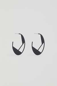 Elk Nuri Hoop Earring - Black