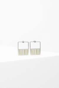 Elk Dalli Earring - Green / White Paint Stripe