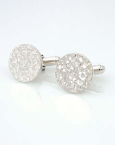 Aurelium Dimple Cufflinks - Silver