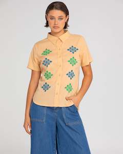 Gift: Boom Shankar Maia Embroidered Shirt - Natural