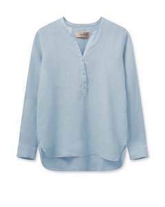 Gift: Mos Mosh Danna Linen Blouse - Cashmere Blue