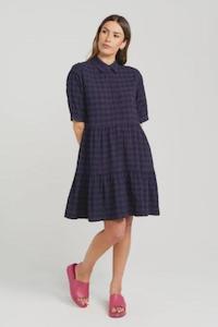 Thing Thing Nova Dress - Navy Check