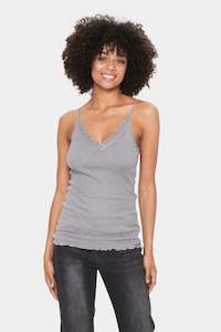 Saint Tropez Maya Strap Top - Mist Grey Melange