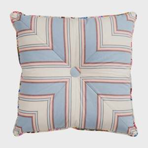 Sage and Clare Samode Stripe Cushion - Blue Jean