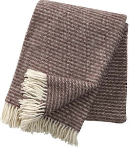 Gift: Klippan Ralph Woven Lambswool Throw - Bark