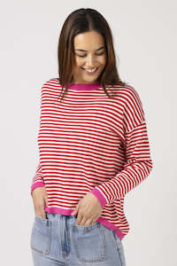 Stella & Gemma Street Jumper - Red Stripe