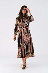 Lollys Laundry Harper Maxi Dress - Black Paisley Print