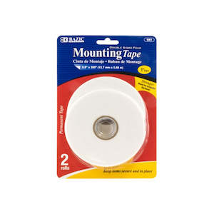 BAZIC Double Sided Foam Mounting Tape (2/Pack) (Product Of USA)