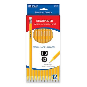 Dollar: BAZIC Pre-Sharpened #2 Premium Yellow Pencil (Product of USA)