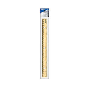 BAZIC (30cm) Wooden Ruler (Product of USA)