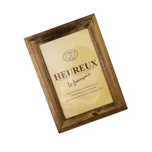 Products: Photo Frame 10cmx15cm Brown with Photo Print - GoodWishBox