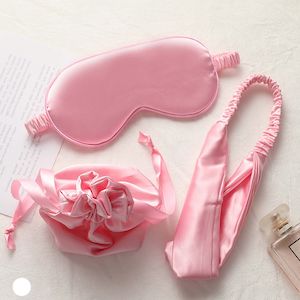 Eye Mask Scrunchie Set with Bag Pink (High Quality) - GoodWishBox