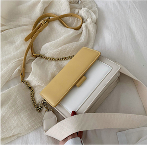 Products: Shoulder Bag for Her Yellow/White - GoodWishBox