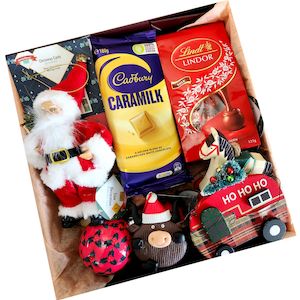 Santa with Tree Decoration and Goodies - GoodWishBox