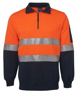 6HZFS Hi Vis 1/2 Zip (D+N) Fleecy Sweat